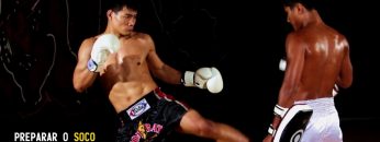 COMBINAÇÃO DE MUAY THAI: CHUTE À COXA INTERNA, SOCO DIRETO