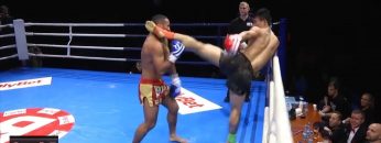 Switch Kick technique in action
